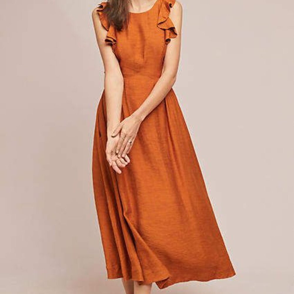 Anthropologie The Odells Sunset Maxi Dress - Open Back
